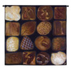 Chocolate Box by Ketra Oberlander | Woven Tapestry Wall Art Hanging | Whimsical Scrumptious Chocolate Array | 100% Cotton USA Size 31x31 Wall Tapestry