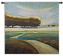 Looking Back II by Tandi Venter | Woven Tapestry Wall Art Hanging | Surreal Earthy Grassy Landscape | 100% Cotton USA Size 31x31 Wall Tapestry