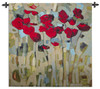 Splash of Delight by Jennifer Harwood | Woven Tapestry Wall Art Hanging | Abstract Vibrant Roses on Calm Neutral Background | 100% Cotton USA Size 52x51 Wall Tapestry