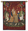 The Lady and the Unicorn - Smell | Woven Tapestry Wall Art Hanging | Historic Middle Ages Tapestry Reproduction | 100% Cotton USA Size 65x53 Wall Tapestry