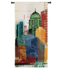 Urban Style II by Noah Li-Leger | Woven Tapestry Wall Art Hanging | Vibrant Abstract Towering Industrial Landscape | 100% Cotton USA Size 51x26 Wall Tapestry