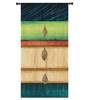 Springing Leaves I by Laurie Fields | Woven Tapestry Wall Art Hanging | Contemporary Vertical Leaf Collage | 100% Cotton USA Size 60x31 Wall Tapestry