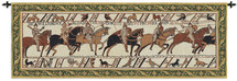 Bayeux Tapestry Historic Masterwork of Norman Conquest of England | Woven Tapestry Wall Art Hanging | Historic Artwork with Border | 100% Cotton USA Size 76x27 Wall Tapestry