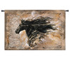 Black Beauty | Woven Tapestry Wall Art Hanging | Contemporary Majestic Horse with Billowing Mane | 100% Cotton USA Size 44x29 Wall Tapestry