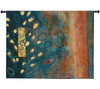 The Temple Tree by Natalia Morley Russell | Woven Tapestry Wall Art Hanging | Abstract Yellow Tree on Earthy Background | 100% Cotton USA Size 42x31 Wall Tapestry