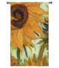 Flowers of the Sun | Woven Tapestry Wall Art Hanging | Close Up of 'Vase with Twelve Flowers' by Vincent van Gogh | 100% Cotton USA Size 55x31 Wall Tapestry