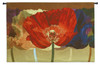 Poppy Tango by Robert Mertens | Woven Tapestry Wall Art Hanging | Vibrant Dynamic Blood Red Poppies Contemporary Artwork | 100% Cotton USA Size 52x35 Wall Tapestry