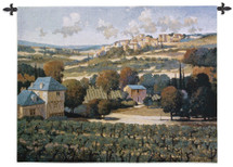 Vineyards of Provence by Max Hayslette | Woven Tapestry Wall Art Hanging | French Landscape Hillside Village Wine Country | 100% Cotton USA Size 53x42 Wall Tapestry