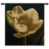 Timeless Grace IV by Charles Britt | Woven Tapestry Wall Art Hanging | Photorealistic White Magnolia Photograph on Black | 100% Cotton USA Size 53x45 Wall Tapestry