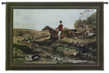 English Hunting Scenes IV by William Joseph Shayer | Woven Tapestry Wall Art Hanging | English Fox Hunt Vintage Decor | 100% Cotton USA Size 53x38 Wall Tapestry