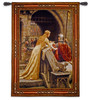Godspeed by Edmund Blair Leighton | Woven Tapestry Wall Art Hanging | Medieval Lady with Arthurian Knight | 100% Cotton USA Size 53x40 Wall Tapestry
