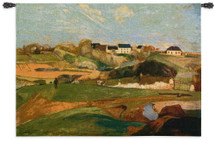 Landscape at Le Pouldu 1890 by Paul Gauguin | Woven Tapestry Wall Art Hanging | Breton Period Post-Impressionist Country Hills | 100% Cotton USA Size 53x40 Wall Tapestry