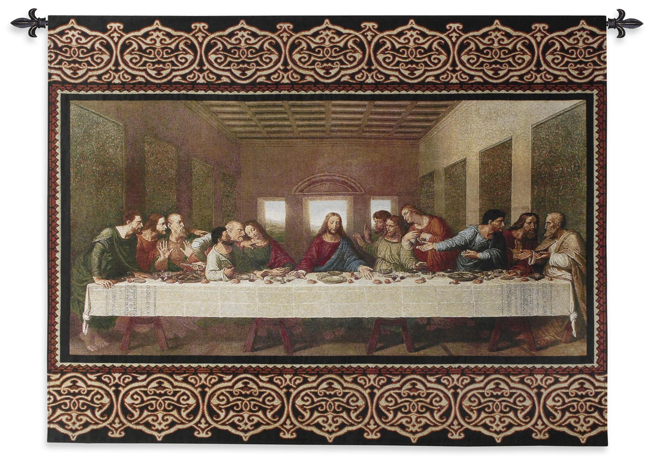 The Last Supper By Leonardo Da Vinci Woven Tapestry Wall Art
