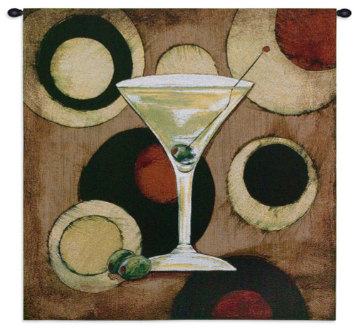 Martini Cocktail Woven Tapestry Wall Art Hanging For Home Living