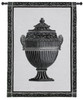 Empire Urn I Noir | Woven Tapestry Wall Art Hanging | Elegant Patterned Vase Still Life in Black and White | 100% Cotton USA Size 34x27 Wall Tapestry