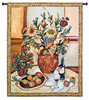 Provence Interior II by Suzanne Etienne | Woven Tapestry Wall Art Hanging | Vibrant Floral, Fruit, and Wine French Still Life | 100% Cotton USA Size 53x41 Wall Tapestry