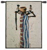 Soul Water II | Woven Tapestry Wall Art Hanging | Abstract African Women Carrying Jug | 100% Cotton USA Size 52x41 Wall Tapestry