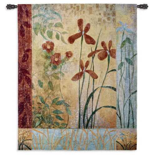 Bedazzle by John Zaccheo | Woven Tapestry Wall Art Hanging | Abstract Transitional Floral Contemporary Artwork | 100% Cotton USA Size 53x42 Wall Tapestry