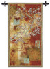 Damask Blossom by Laurel Lehman | Woven Tapestry Wall Art Hanging | Abstract Cherry Blossom Gold Leaf Tree | 100% Cotton USA Size 53x30 Wall Tapestry