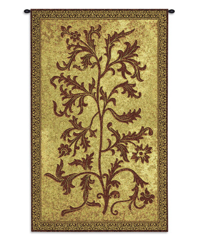 Acanthus Vine by William Morris | Woven Tapestry Wall Art Hanging | Thrush Birds Stealing Fruit Intricate Floral Design | 100% Cotton USA Size 42x25 Wall Tapestry