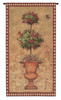 Rose Topiary I by Barbara Mock | Woven Tapestry Wall Art Hanging | Classic Red Roses Vase Centerpiece | 100% Cotton USA Size 53x26 Wall Tapestry