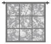 Floral Division Gray | Woven Tapestry Wall Art Hanging | Silhouetted Tropical Birds and Plants Panel Artwork | 100% Cotton USA Size 53x53 Wall Tapestry