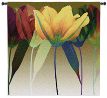 Tulip by Robert Mertens | Woven Tapestry Wall Art Hanging | Multicolor Floral Botanical Themed Artwork | 100% Cotton USA Size 51x51 Wall Tapestry