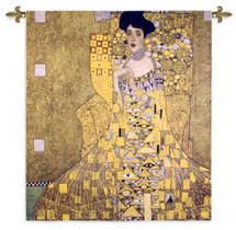 Adele Bloch-Bauer by Gustav Klimt | Woven Tapestry Wall Art Hanging | Woman in Gold Austrian | 100% Cotton USA Size 58x52 Wall Tapestry