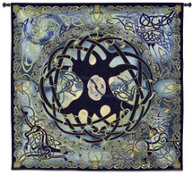 Celtic Tree of Life by Jan Delyth | Woven Tapestry Wall Art Hanging | Spiritual Celtic Pattern | 100% Cotton USA Size 52x51 Wall Tapestry