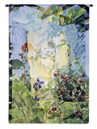 Saint Guadens by Holly Alderman | Woven Tapestry Wall Art Hanging | Contemporary Flower Garden Depiction | 100% Cotton USA Size 52x35 Wall Tapestry