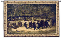 Bear Dance by William Holbrook Beard | Woven Tapestry Wall Art Hanging | Satirical Dance of Bears | 100% Cotton USA Size 53x34 Wall Tapestry