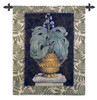 Tropical Urn I | Woven Tapestry Wall Art Hanging | Terracotta Urn Still Life on Stone Column | 100% Cotton USA Size 53x42 Wall Tapestry