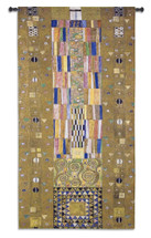 Stoclet Frieze Knight by Gustav Klimt - Stoclet Frieze Series | Woven Tapestry Wall Art Hanging | Geometric Shapes Lush Color Palette Masterpiece | 100% Cotton USA Size 52x28 Wall Tapestry