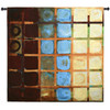 Cubed | Woven Tapestry Wall Art Hanging | Contemporary Square Grid Panel Artwork | 100% Cotton USA Size 52x51 Wall Tapestry