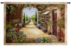 Secret Garden I | Woven Tapestry Wall Art Hanging | Old World Tuscan Villa | 100% Cotton USA Size 55x37 Wall Tapestry