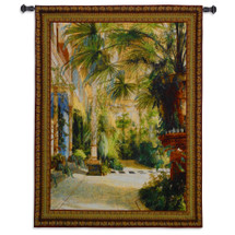 The Palm House by Karl Blechen | Woven Tapestry Wall Art Hanging | Lush Tropical Foliage | 100% Cotton USA Size 53x42 Wall Tapestry