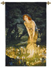 Midsummer Eve by Edward Robert Hughes | Woven Tapestry Wall Art Hanging | Woman with Glowing Forest Fairies Fantasy Artwork | 100% Cotton USA Size 52x34 Wall Tapestry