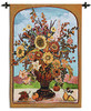 Autumn Vase by Suzanne Etienne | Woven Tapestry Wall Art Hanging | Impressionist Floral Centerpiece in Fall Colors | 100% Cotton USA Size 53x34 Wall Tapestry