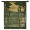 Nouveau Trees I by Jennifer Goldberger | Woven Tapestry Wall Art Hanging | Earthy Silhouetted Landscape | 100% Cotton USA Size 53x43 Wall Tapestry