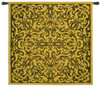 Golden Scroll | Woven Tapestry Wall Art Hanging | Architectural Metal Filigree Pattern | 100% Cotton USA Size 53x53 Wall Tapestry