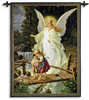Guardian Angel by Lindberg Heilige | Woven Tapestry Wall Art Hanging | Angel Protecting Children | 100% Cotton USA Size 53x40 Wall Tapestry