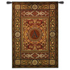 Monogram Medallion A | Woven Tapestry Wall Art Hanging | Ornate Symmetric Mosaic Artwork with Decorative Letter “A” | 100% Cotton USA Size 75x53 Wall Tapestry