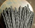 Steel Gray Twisted Cloth Covered Wire, Cotton - PER FOOT