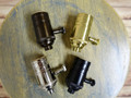 Solid Brass Dimmable Light Socket, Full Range Turn Knob Dimmer