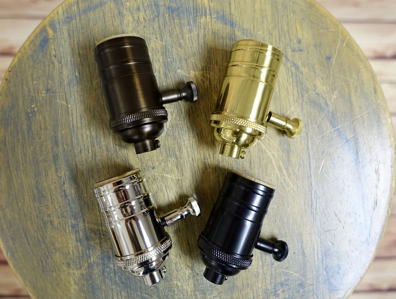 Incandescent Lamp holder Socket Dimmer Brass Full Range-Antique Brass Finish 