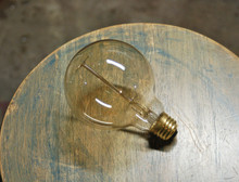 Edison Globe Light Bulb - G30 Size, 30 Watt Vintage Squirrel Cage Tungsten Filament