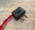 Right Angle Plug - 2 Prong Polarized Electrical Plug with 90 degree wire entry