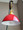 Red Porcelain Enamel Shade: 7" Industrial Dome, 2-1/4" fitter, Metal Lampshade