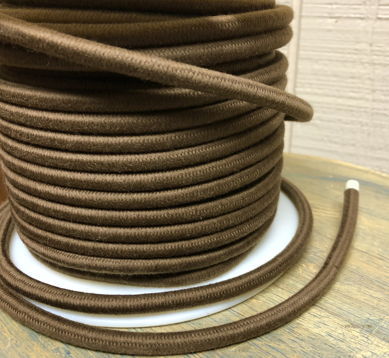 25 ft Simple Vintage 2-Wire Round Cloth Covered Wire Antique Pendant Lamp Cord 