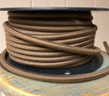 Brown 14-Gauge Round Cloth Covered 3-Wire Cord, Cotton